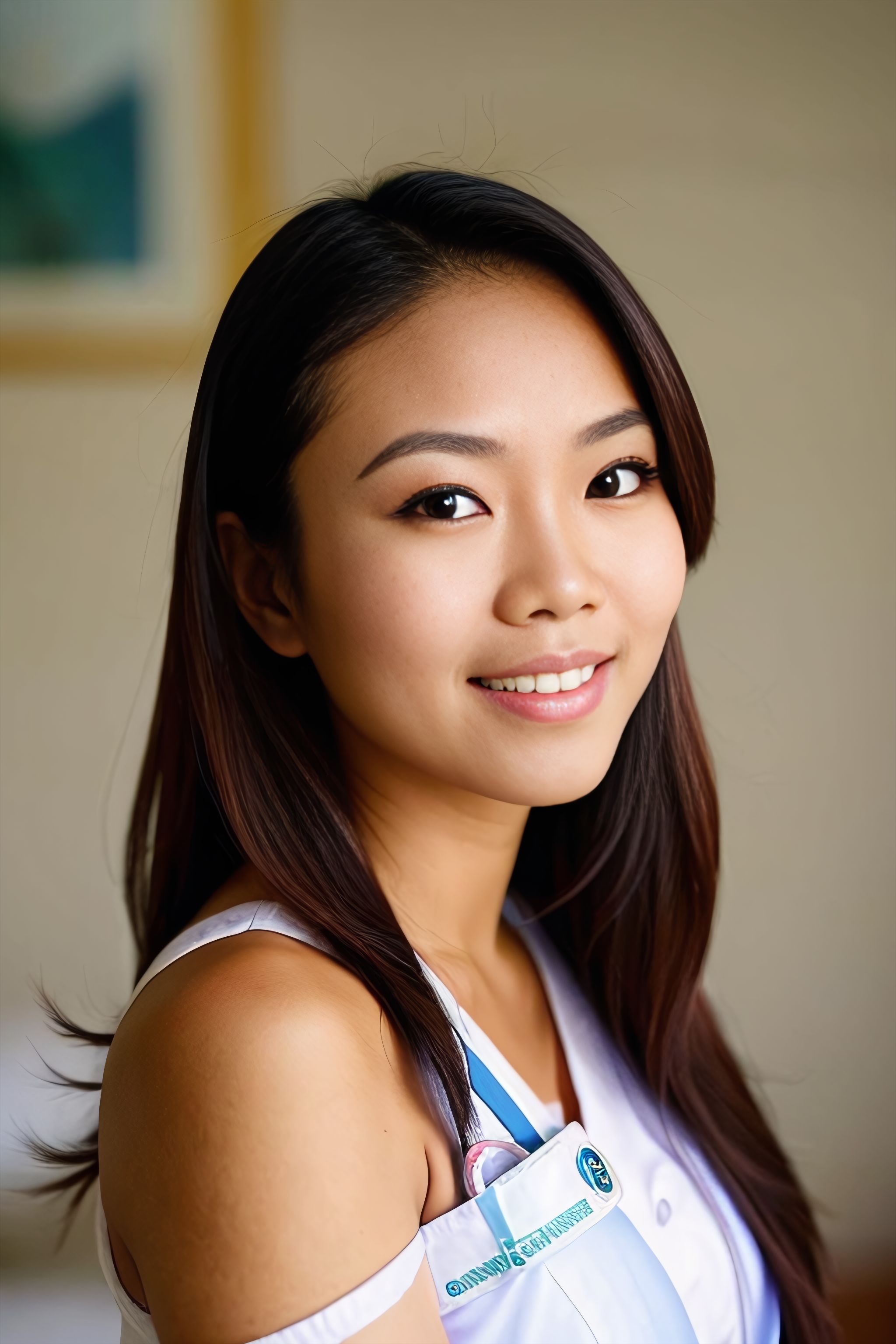 Portrait generated with Stable Diffusion.